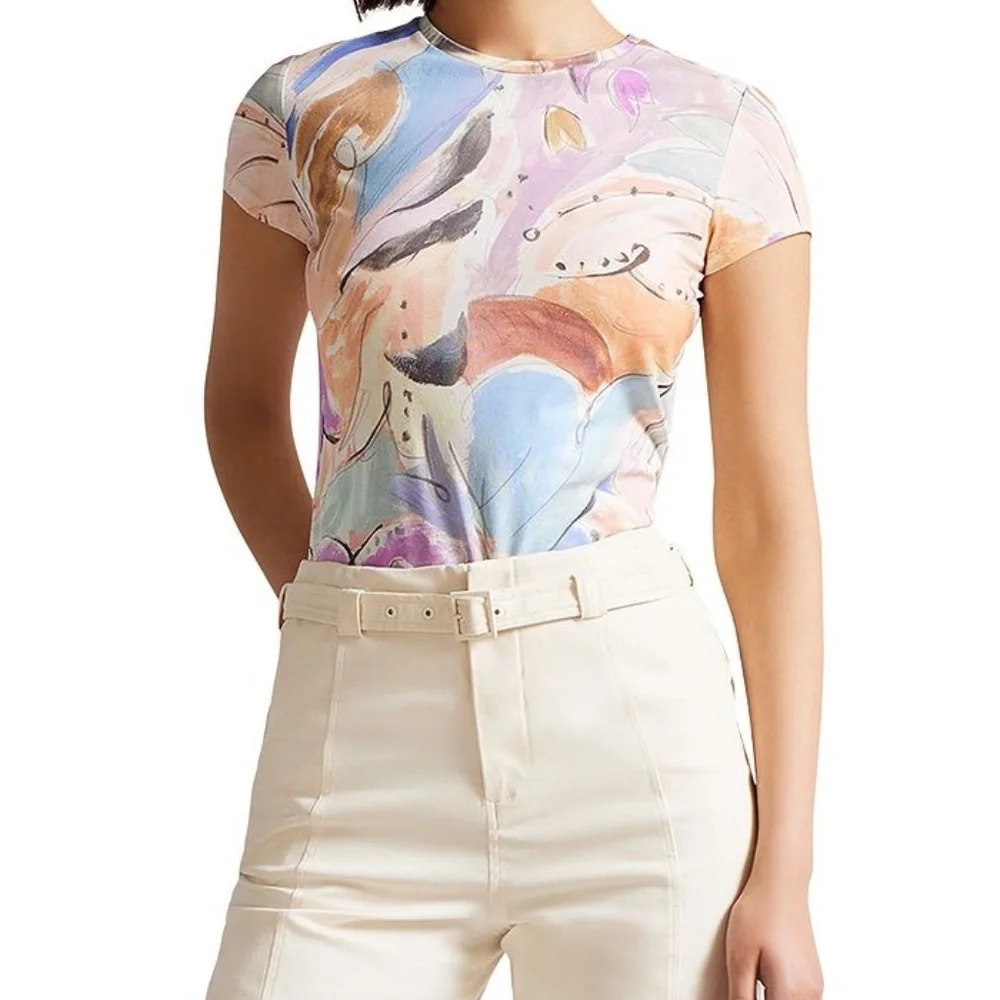 Ted Baker Rosian Printed Tee 16628 - Picture 2 of 11